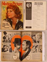 9w049 MOTION PICTURE magazine February 1938, fantastic art of Katharine Hepburn by Zoe Mozert!