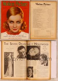 9w048 MOTION PICTURE magazine March 1931, wonderful art of Greta Garbo by Jose M. Recoder!