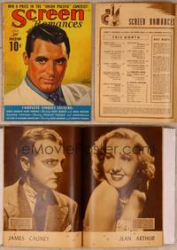 9w067 SCREEN ROMANCES magazine June 1939, art of Cary Grant from Only Angels Have Wings by Christy!