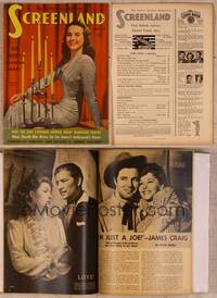 9w074 SCREENLAND magazine January 1943, portrait of Deanna Durbin from Forever Yours!