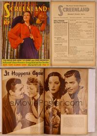 9w071 SCREENLAND magazine September 1940, great portrait of pretty Deanna Durbin by Ray Jones!