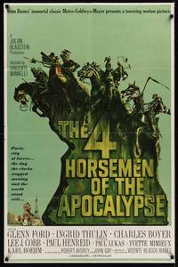 9x011 4 HORSEMEN OF THE APOCALYPSE style B 1sh '61 really cool different artwork by Joseph Smith!
