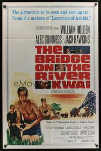 9x072 BRIDGE ON THE RIVER KWAI 1sh R63 William Holden, Alec Guinness, David Lean classic!