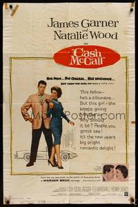 9x106 CASH MCCALL 1sh '60 James Garner, Natalie Wood, big bright romantic delight!