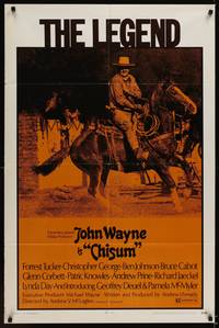 9x125 CHISUM 1sh '70 Andrew V. McLaglen, Forrest Tucker, The Legend big John Wayne!