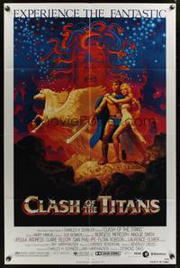 9x133 CLASH OF THE TITANS 1sh '81 Ray Harryhausen, great fantasy art by Greg & Tim Hildebrandt!