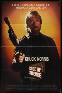 9x141 CODE OF SILENCE 1sh '85 Chuck Norris is a good cop having a very bad day!