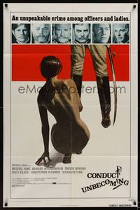 9x149 CONDUCT UNBECOMING 1sh '75 art of naked girl, unspeakable crime among officers & ladies!