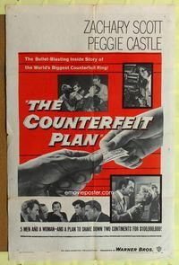 9x154 COUNTERFEIT PLAN 1sh '57 the inside story of the world's biggest conterfeiting ring!