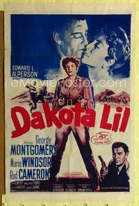9x167 DAKOTA LIL 1sh R55 Marie Windsor is out to get George Montgomery as Tom Horn!