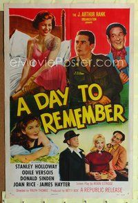 9x182 DAY TO REMEMBER 1sh '55 Stanley Holloway, Odile Versois, Donald Sinden