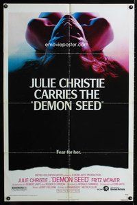 9x201 DEMON SEED 1sh '77 Julie Christie is profanely violated by a demonic machine!