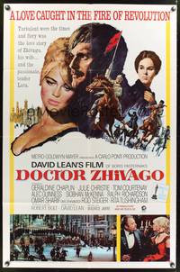 9x221 DOCTOR ZHIVAGO 1sh '65 Omar Sharif, Julie Christie, David Lean English epic, Terpning art!