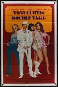 9x230 DOUBLE TAKE int'l 1sh '79 artwork of Tony Curtis with sexy girls!