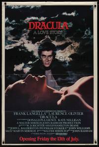 9x234 DRACULA advance 1sh '79 Laurence Olivier, Bram Stoker, vampire Frank Langella & sexy girl!