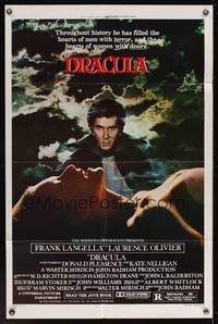 9x235 DRACULA style B 1sh '79 Laurence Olivier, Bram Stoker, vampire Frank Langella & sexy girl!