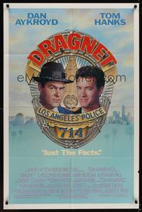 9x236 DRAGNET 1sh '87 Dan Aykroyd as detective Joe Friday with Tom Hanks, art by McGinty!