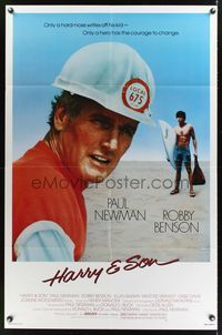 9x333 HARRY & SON 1sh '84 Paul Newman & Robby Benson are father and son!