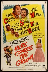 9x350 HERE COMES THE GROOM 1sh '51 Bing Crosby, Jane Wyman, Alexis Smith, Frank Capra