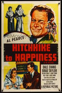9x364 HITCHHIKE TO HAPPINESS 1sh R53 Al Pearce, Stanley Brown & solo Dale Evans!