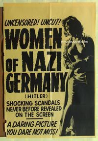 9x365 HITLER 1sh '62 Richard Basehart in the title role, Women of Nazi Germany!