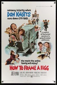 9x390 HOW TO FRAME A FIGG 1sh '71 Joe Flynn, wacky comedy images of Don Knotts!