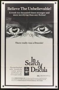 9x409 IN SEARCH OF DRACULA 1sh '75 cool vampire documentary, he really existed!