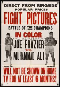 9x430 JOE FRAZIER VS MUHAMMAD ALI FIGHT PICTURES 1sh '71 boxing battle of champions from ringside!