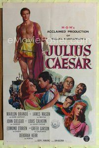 9x432 JULIUS CAESAR 1sh '53 Marlon Brando, James Mason & Greer Garson, Shakespeare!