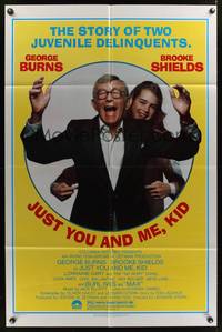 9x433 JUST YOU & ME, KID 1sh '79 great image of laughing George Burns & young Brooke Shields!