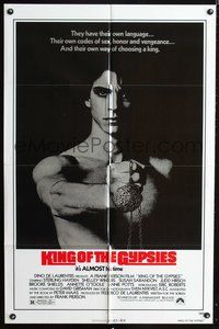 9x442 KING OF THE GYPSIES 1sh '78 creepy close up of Eric Roberts in his first leading role!