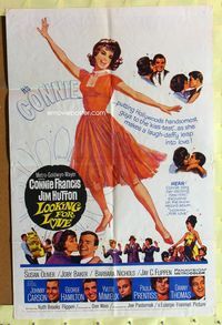 9x470 LOOKING FOR LOVE 1sh '64 great full-length art of sexy singer Connie Francis!