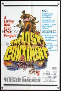 9x471 LOST CONTINENT 1sh '68 Hammer sci-fi, great images of sexy girl in peril!