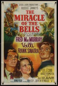 9x513 MIRACLE OF THE BELLS style A 1sh '48 Frank Sinatra, pretty Alida Valli & Fred MacMurray!