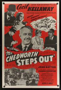 9x523 MR. CHEDWORTH STEPS OUT 1sh '39 Ken G. Hall directed, Cecil Kellaway, Jean Hatton!