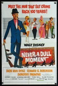 9x539 NEVER A DULL MOMENT 1sh R77 Disney, Dick Van Dyke