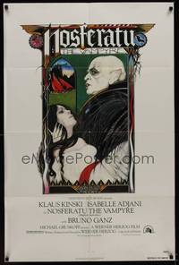 9x560 NOSFERATU THE VAMPYRE 1sh '79 Klaus Kinski, Werner Herzog, classic Palladini vampire art!