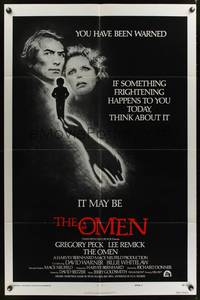 9x576 OMEN style F 1sh '76 Gregory Peck, Lee Remick, Satanic horror, you have been warned!