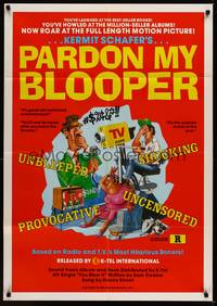 9x604 PARDON MY BLOOPER 1sh '74 great images of goof-ups on television shows!