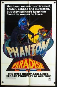 9x615 PHANTOM OF THE PARADISE revised 1sh '74 Brian De Palma, they can't keep him from the woman he loves!