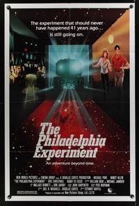 9x616 PHILADELPHIA EXPERIMENT 1sh '84 from John Carpenter, Michael Pare, cool sci-fi artwork!