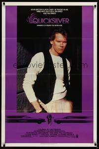 9x638 QUICKSILVER 1sh '86 close-up of young Kevin Bacon!
