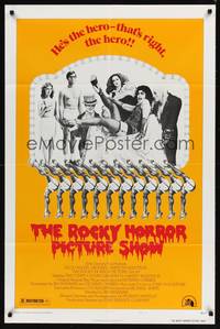 9x660 ROCKY HORROR PICTURE SHOW style B 1sh '75 classic close up lips image, a different set of jaws