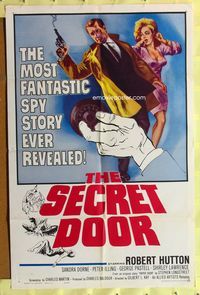 9x678 SECRET DOOR 1sh '64 Robert Hutton, WWII spies, most fantastic story ever revealed!