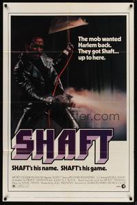 9x693 SHAFT 1sh '71 classic image of Richard Roundtree, hotter than Bond, cooler than Bullitt!