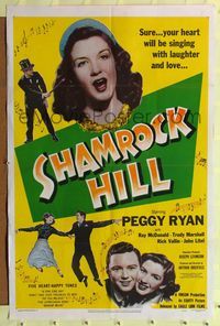 9x696 SHAMROCK HILL 1sh '49 Arthur Dreifuss, close-up of singing Peggy Ryan!