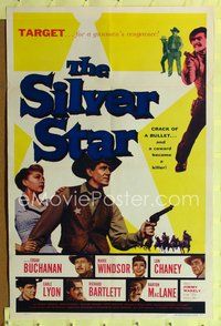 9x704 SILVER STAR 1sh '55 Lon Chaney, Marie Windsor, Edgar Buchanan, trigger-mad renegades!