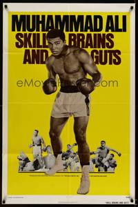 9x709 SKILL BRAINS & GUTS 1sh '75 several great images of Muhammad Ali, boxing!