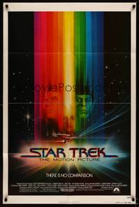 9x734 STAR TREK advance 1sh '79 cool art of William Shatner & Leonard Nimoy by Bob Peak!