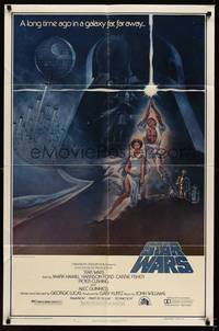 9x739 STAR WARS style A 1sh '77 George Lucas classic sci-fi epic, great art by Tom Jung!